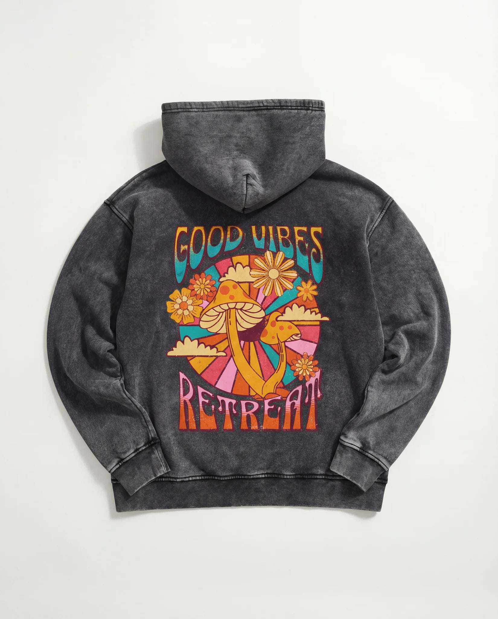 Good Vibes Retreat Hoodie - Washed Hoodie | My Turtle
